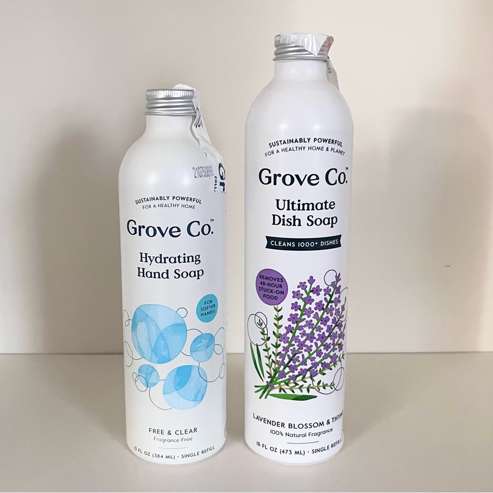 Grove plant based dish soap and hand soap set